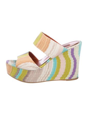 Missoni Patterned Slide Wedges - Shoes - MIS56132 | The RealReal