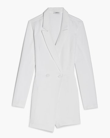 Double Breasted Long Sleeve Blazer Romper | Express