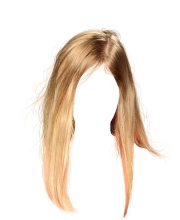 straight long blonde hair