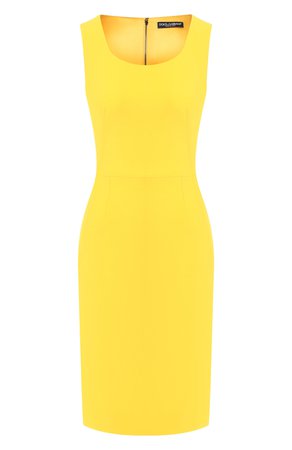 Женское желтое приталенное платье DOLCE & GABBANA — купить за 78800 руб. в интернет-магазине ЦУМ, арт. F6D3VT/FURDV