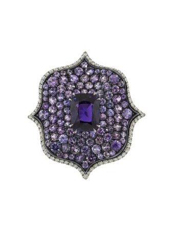 Shop purple BAYCO platinum natural unheated purple sapphire and colorless diamond ring with Express Delivery - Farfetch