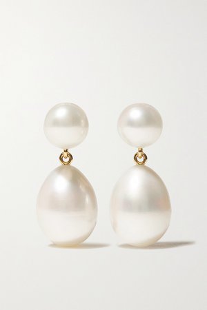 Gold Grand Venus L'Eau 14-karat gold pearl earrings | Sophie Bille Brahe | NET-A-PORTER