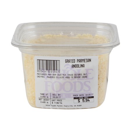 Grated Parmesan Andolina, 0.495 lb | Whole Foods Market