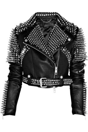 Burberry | Studded leather biker jacket | NET-A-PORTER.COM