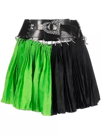 Chopova Lowena two-tone Pleated Skirt - Farfetch