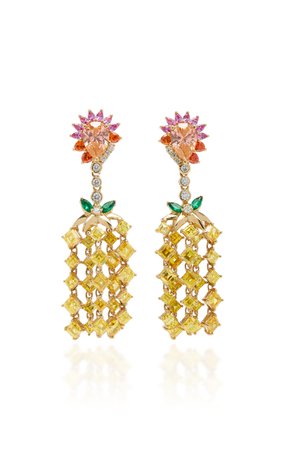 Pineapple Drop Earrings by Anabela Chan | Moda Operandi