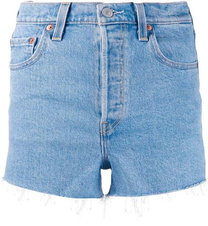 frayed denim shorts