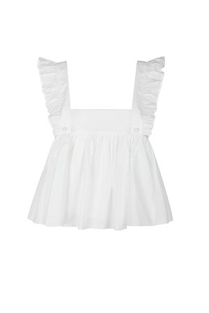 The Ivory Ruffle Apron Top – Selkie