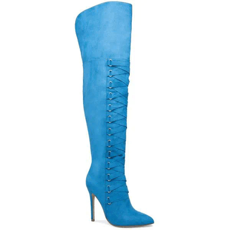 Over the Knee Turquoise Boots