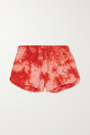 Net Sustain Tie-dyed Organic Cotton-jersey Shorts - Orange