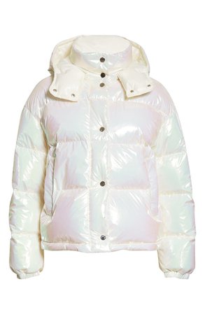 Moncler Daos Water Resistant Iridescent Hooded Down Puffer Coat | Nordstrom