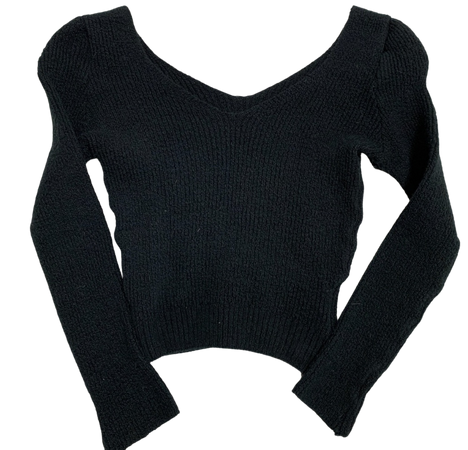 off shoulder black sweater