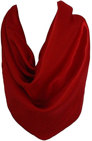 Elegant Plain Colour Silk Satin Scarf Bandana Neck Square Head Wrap (Rust): Amazon.co.uk: Clothing