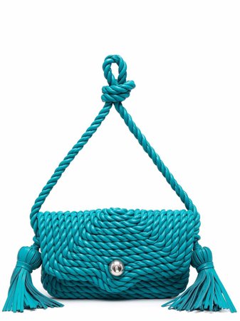 Shop Bottega Veneta Torchon braided shoulder bag with Express Delivery - FARFETCH