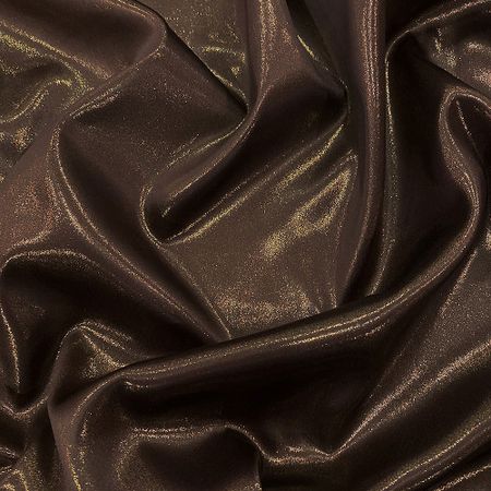 Brown lamé silk satin fabric — Tissus en Ligne