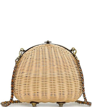 Patricia Nash Melfi Oval Clam Rattan Shoulder Bag | Dillard's