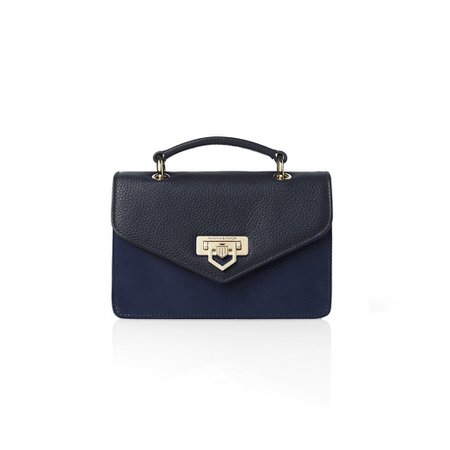 The Loxley Mini Cross Body Bag - Navy Suede – FAIRFAX AND FAVOR