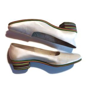 Rainbow Heel White Patent Leather Shoes circa 1960s – Dorothea's Closet Vintage