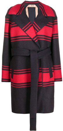 loose-fit striped coat