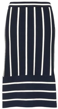 Stripe Knit Pencil Skirt