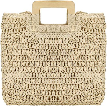 Amazon.com: Straw Tote Bag Women Hand Woven Large Casual Handbags Hobo Straw Beach Bag with Lining Pockets for Daily Use Beach Travel (Beige) : Clothing, Shoes & Jewelry