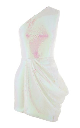 Kea One Shoulder Draped Sequin Mini Dress by Alex Perry | Moda Operandi