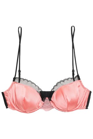 Bubblegum Joie lace-trimmed stretch-satin underwired soft-cup bra | Sale up to 70% off | THE OUTNET | KIKI DE MONTPARNASSE | THE OUTNET