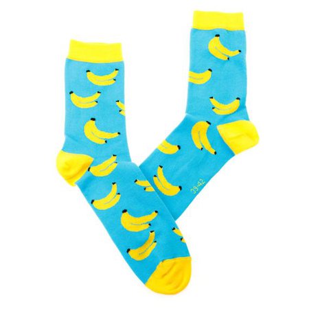 Banana socks fun socks fruit pattern socks cozy socks | Etsy