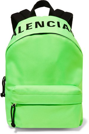 Balenciaga | Wheel neon embroidered shell backpack | NET-A-PORTER.COM