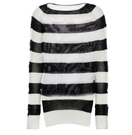 marni Striped Cotton Knit Crewneck Sweater