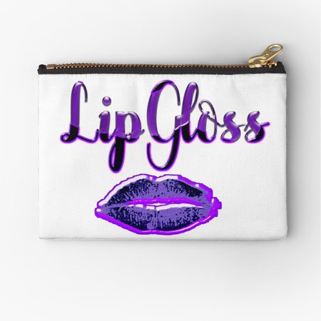 "Purple Wet Lip Gloss Design" Zipper Pouch by LVIdeasFactory | Redbubble
