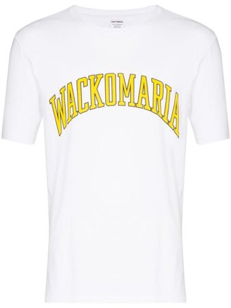 Wacko Maria Logo Print Short-Sleeved T-Shirt 19FWWMTWT04 White | Farfetch