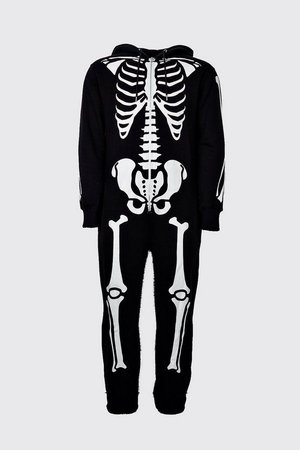 Halloween Black Skeleton Onesies | Boohoo