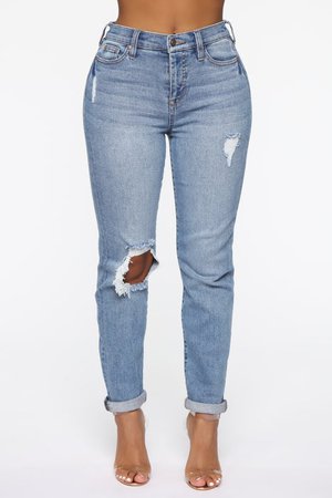Need A New High Rise Mom Jeans - Medium Blue Wash, Jeans | Fashion Nova