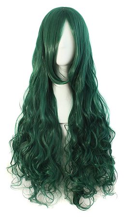 Amazon.com: MapofBeauty 32" 80cm Long Hair Spiral Curly Cosplay Costume Wig (Pine Green): Beauty