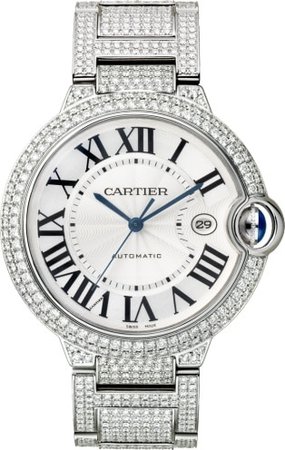 CRWE902006 - Ballon Bleu de Cartier watch - 42 mm, rhodiumized white gold, diamond - Cartier