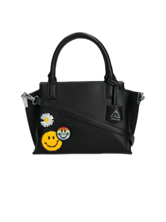 black smiley face purse bags