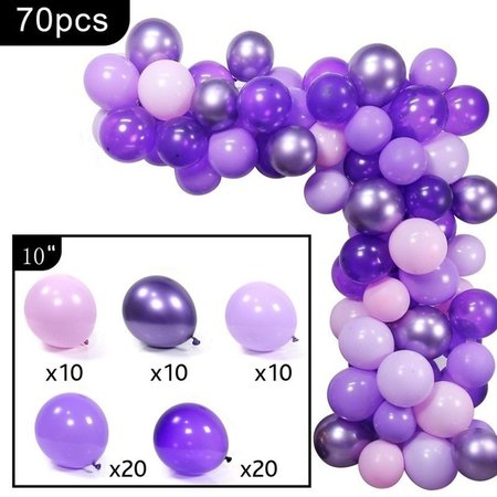 70 pcs purple birthday decorations, purple baby shower, purple wedding theme party decoration balloons | Wish