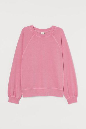 Cotton-blend Sweatshirt - Pink