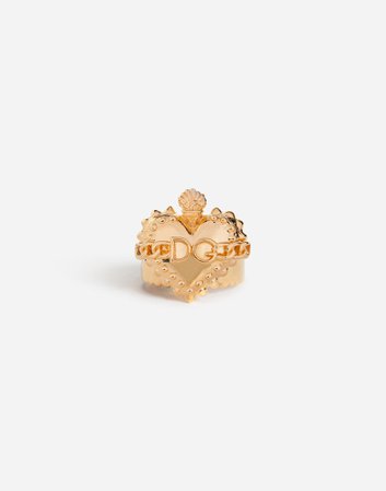 Dolce & Gabbana Gold Heart Drop Ring