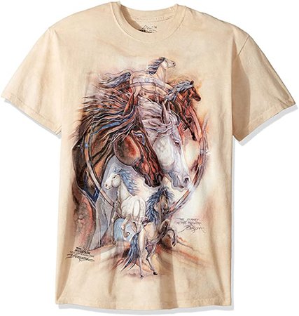 Amazon.com: The Mountain mens The Journey the Reward T Shirt, Tan, Medium US: Clothing