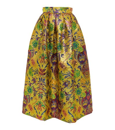 Dolce & Gabbana Floral brocade midi skirt
