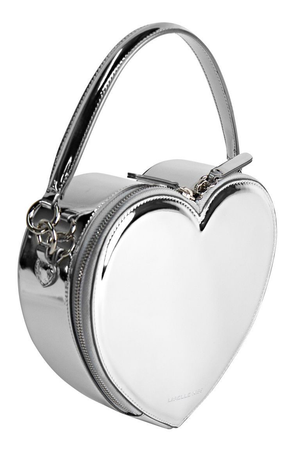 silver heart purse