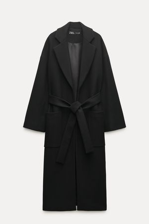 VENTED WOOL COAT ZW COLLECTION - Black | ZARA United States