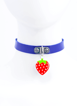 Berry Happy Strawberry Kidcore Choker Necklace – In Control Clothing