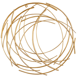 Gold Abstract Round Wall Art