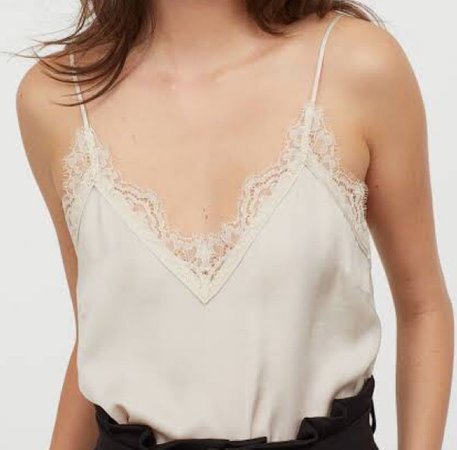 satin lace top