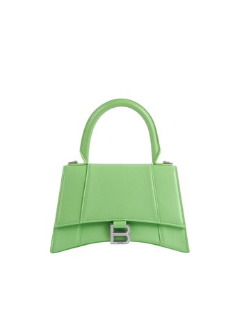 Balenciaga Hourglass Small Leather Bag - Green | Garmentory