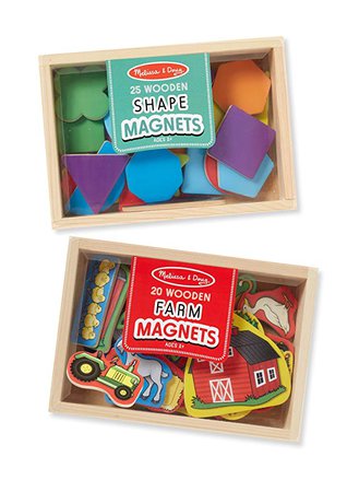 Amazon.com: Melissa & Doug Wooden Animal Magnets (Developmental Toys, Wooden Storage Case, 20 Animal-Inspired Magnets): Melissa & Doug: Toys & Games