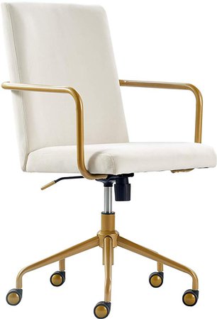 Amazon.com: Elle Decor CHR10058D Giselle Home Office Chair, Cream, Cream: Home & Kitchen